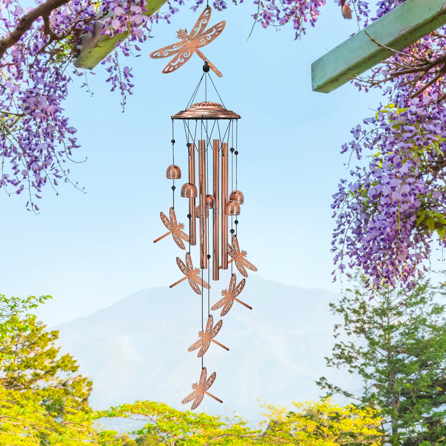 Dragonfly Wind Chimes Outdoor Dragonfly Gifts for Women/Men/Mom/Grandma/Wife Birthday Gifts Memorial Gift Metal WindChimes for Outside/Indoors, Home, Lawn, Porch, Patio, Garden Decor, Yard Decorations
