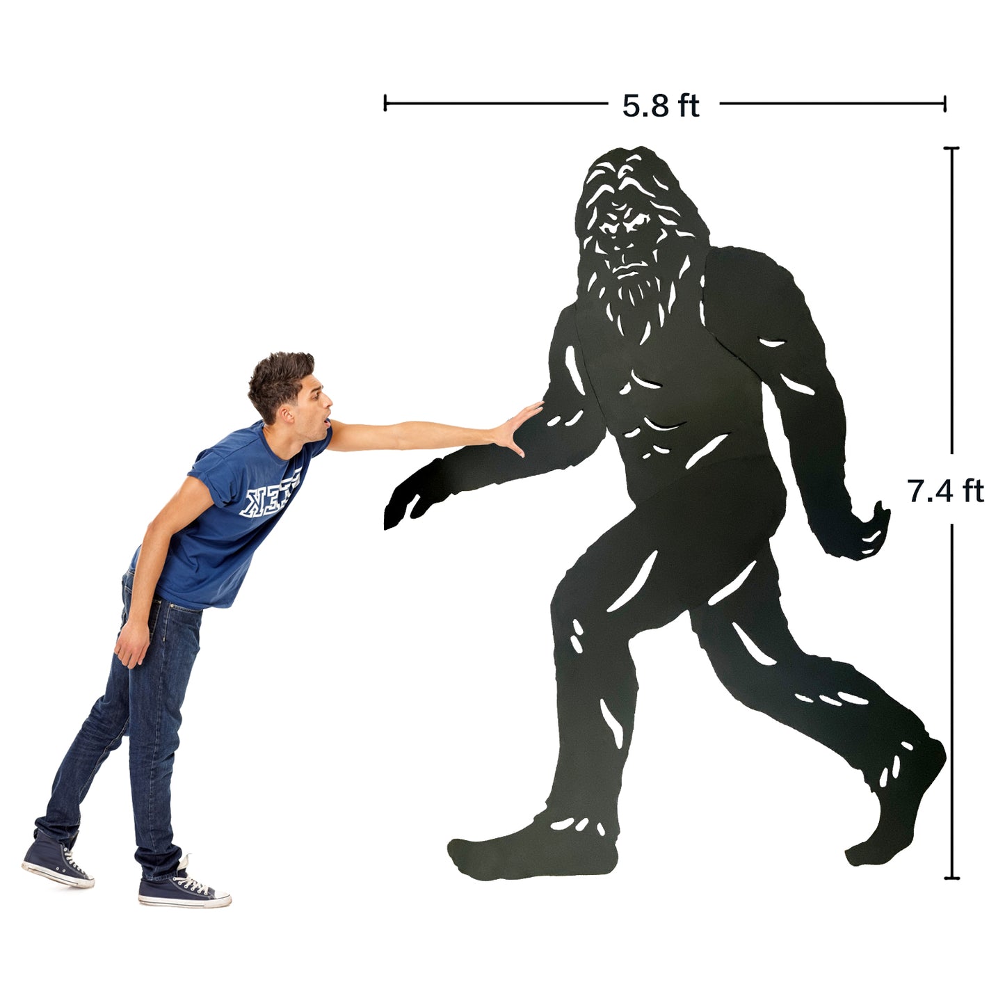 7.4ft Bigfoot Metal Outdoor Decor Big Foot Sasquatch Gifts for Men/Women Bigfoot Silhouette Statues for Yard Art, Patio, Lawn, Forests, Garden Decor, Yard Display, Garden Decorations