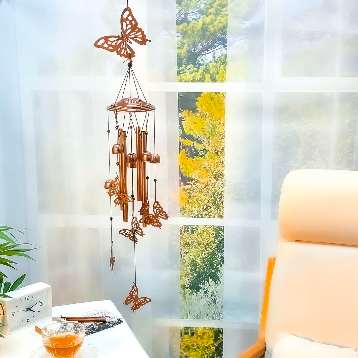 Butterfly Wind Chimes Outdoor Butterfly Gifts for Women/Men/Mom/Grandma/Wife Birthday Gifts Memorial Gift Metal WindChimes for Outside/Indoors, Home, Lawn, Porch, Patio, Garden Decor, Yard Decorations