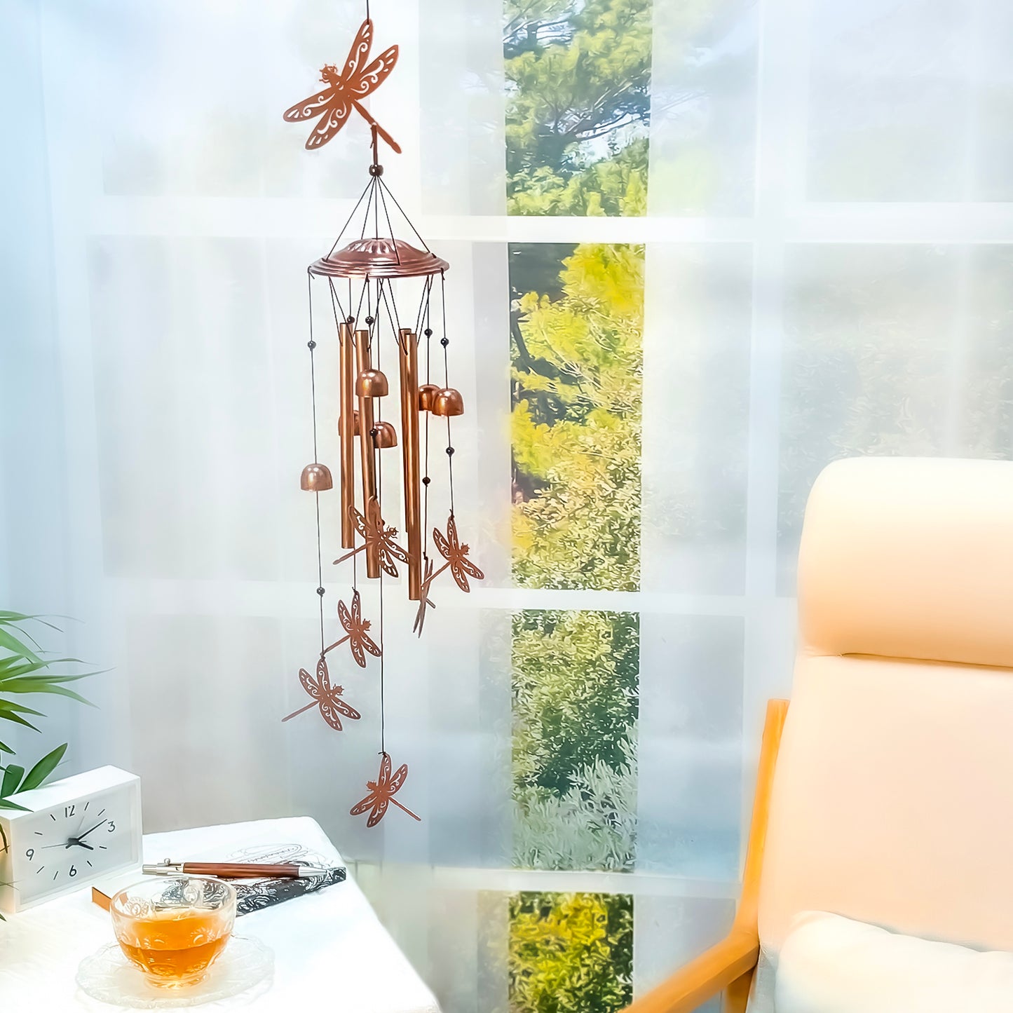 Dragonfly Wind Chimes Outdoor Dragonfly Gifts for Women/Men/Mom/Grandma/Wife Birthday Gifts Memorial Gift Metal WindChimes for Outside/Indoors, Home, Lawn, Porch, Patio, Garden Decor, Yard Decorations