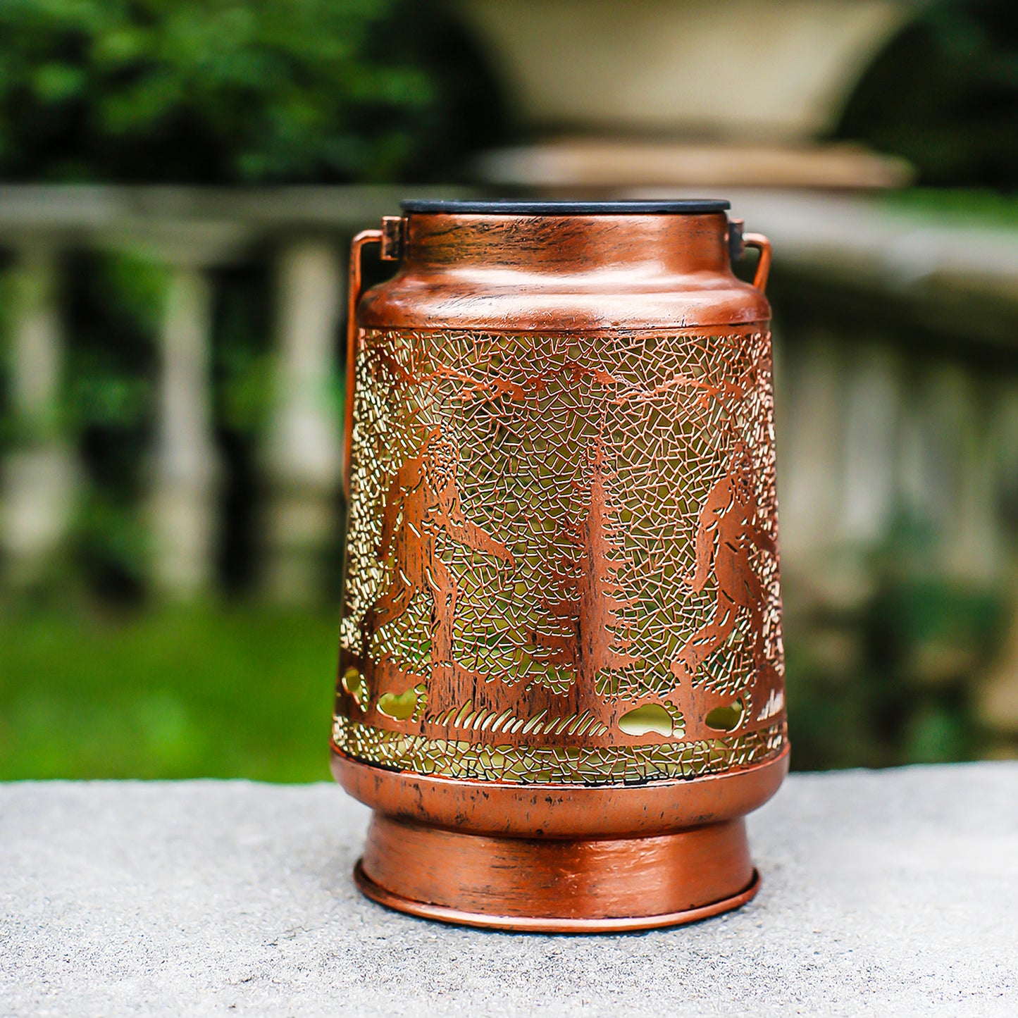 Bigfoot Solar Lanterns Outdoor Waterproof Hanging Solar Lights Big Foot Sasquatch Gifts for Men Women Metal Decorative LED Lanterns for Yard, Patio, Lawn, Tabletop, Pathway, Landscape, Garden Decor